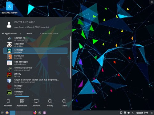 parrot security kde